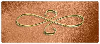 DNSEMP-L-601-GD-SH-CP Gold Scroll Shimmer Copper
